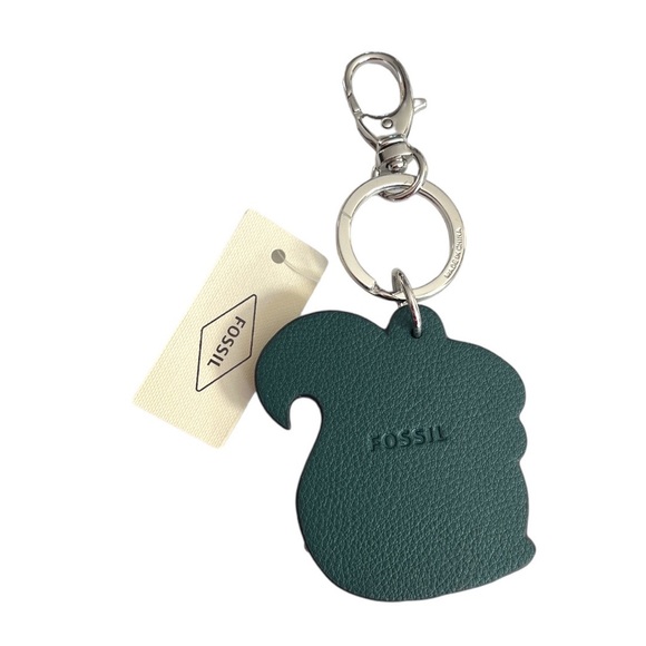 Fossil Squirrel Key Fob Brown Cream - Picture 2 of 5